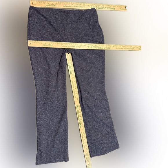 Ann Taylor Women's Dress/Career Pants Size 8 curvy Blue Speck Slash Pockets - Picture 3 of 8